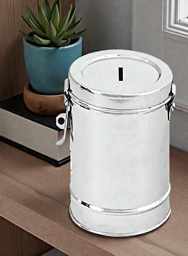 Standify® 800ML Small Money Bank_A Stainless Steel Money Box Heavy Duty Bachat Gulak for Kids & Adults Unbreakable Piggy Bank. - Image 2